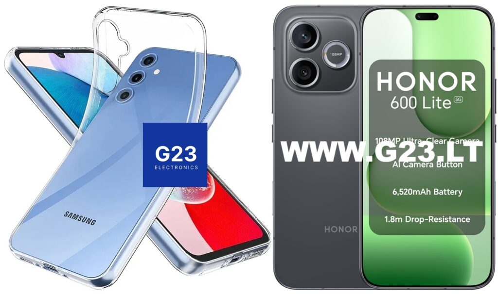 Dėklas Honor 600 Lite ir Honor 600e modeliams, skaidri nugarėlė