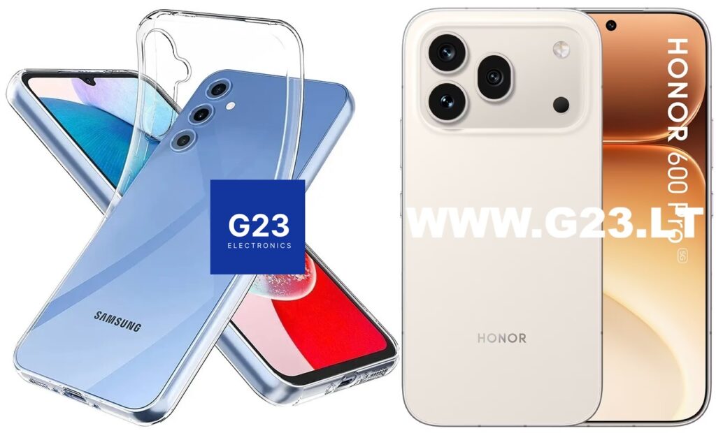 Dėklas Honor 600 ir Honor 600 Pro modeliams su skaidria nugarėle