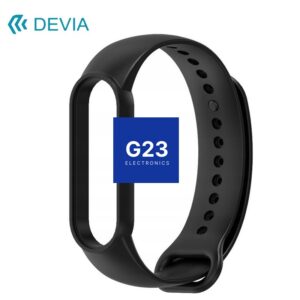 Mi Band 7 dirželis juodas Devia Deluxe Sport iš silikono