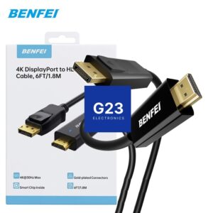 DisplayPort į HDMI laidas 1.8 metro Benfei su originalia pakuote