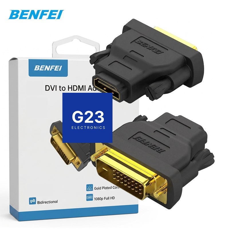 DVI 24+1 į HDMI jungtis Benfei pakuotė su dviem adapteriais