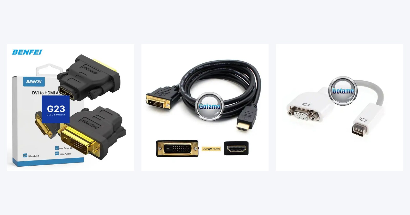 DVI laidai ir jungtys G23 Electronics asortimente