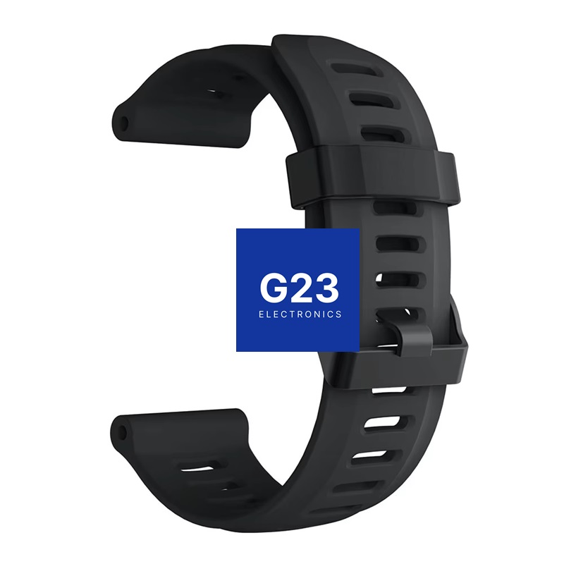 Garmin Fenix dirželis silikoninis juodas, 26 mm QuickFit juosta su metaline sagtimi