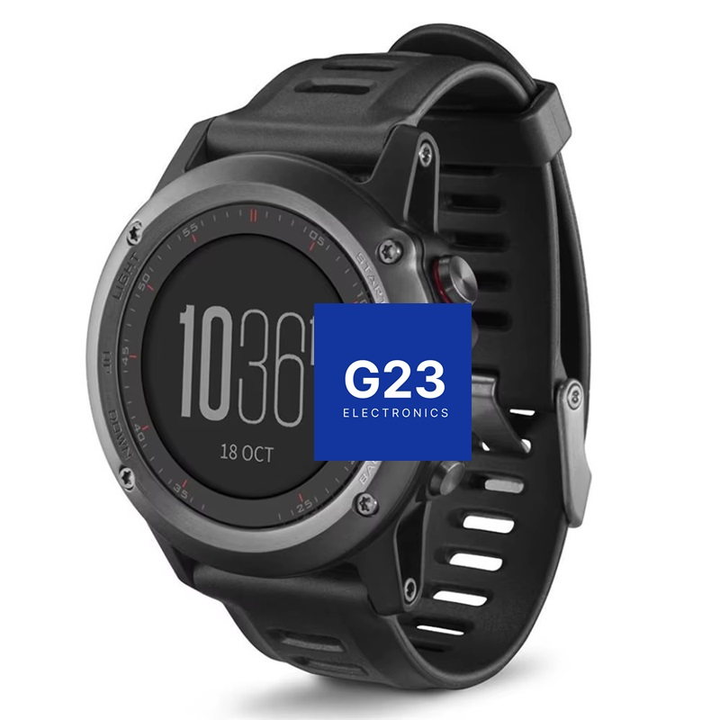 Apyrankė dirželis Garmin QuickFit 26mm silikoninis išmaniesiems laikrodžiams, juodos spalvos 8 Didelio korpuso Garmin laikrodis su juoda 26 mm QuickFit silikonine juosta