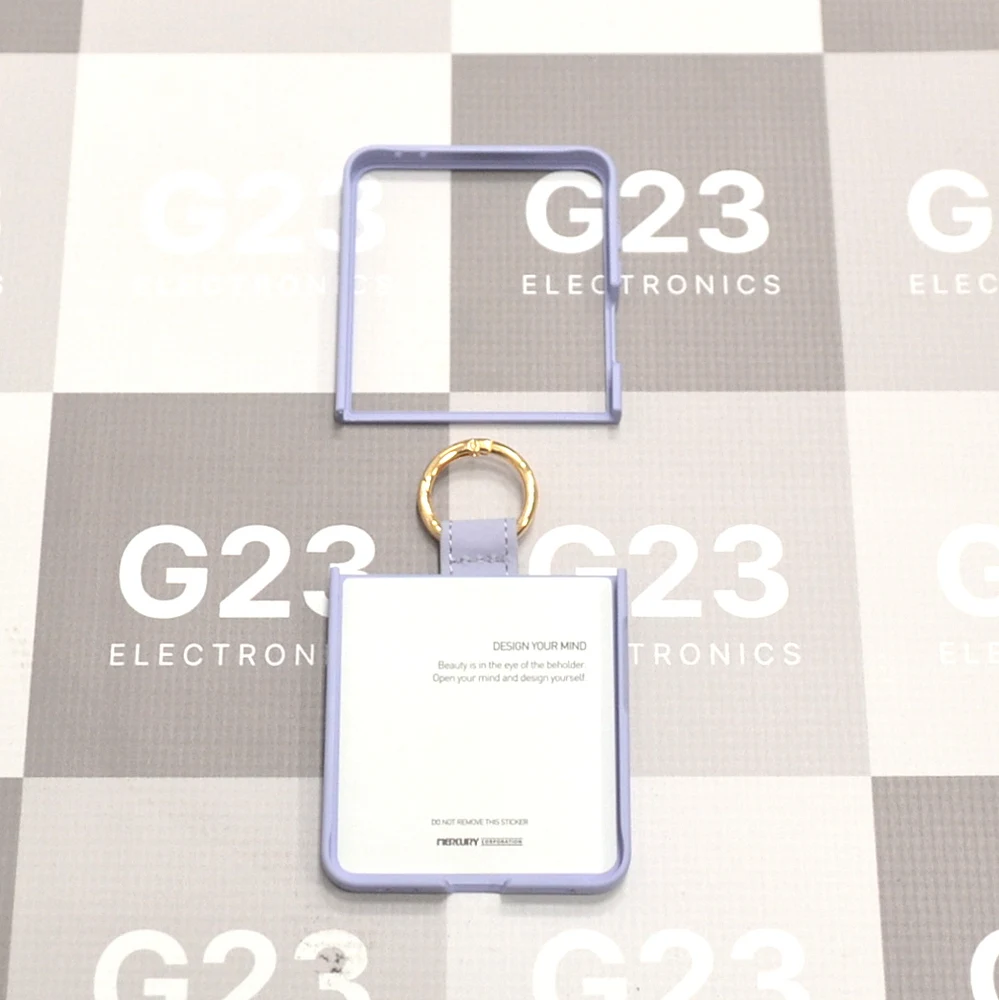 Goospery Ring dėklas nugarėlė Samsung Galaxy Z Flip 7 telefonui levandų violetinės spalvos 5 Dvi Goospery Ring dėklo Z Flip 7 dalys iš vidaus – viršutinis rėmelis ir apatinė nugarėlė