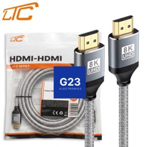 HDMI į HDMI laidas 5 m 8K 60Hz LTC sidabro spalvos su pakuote
