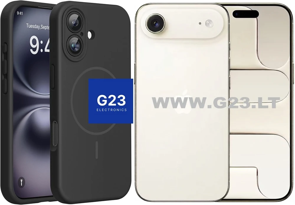 MagSafe Gen3 dėklas nugarėlė Apple iPhone Air – juodas matinis silikoninis dėklas
