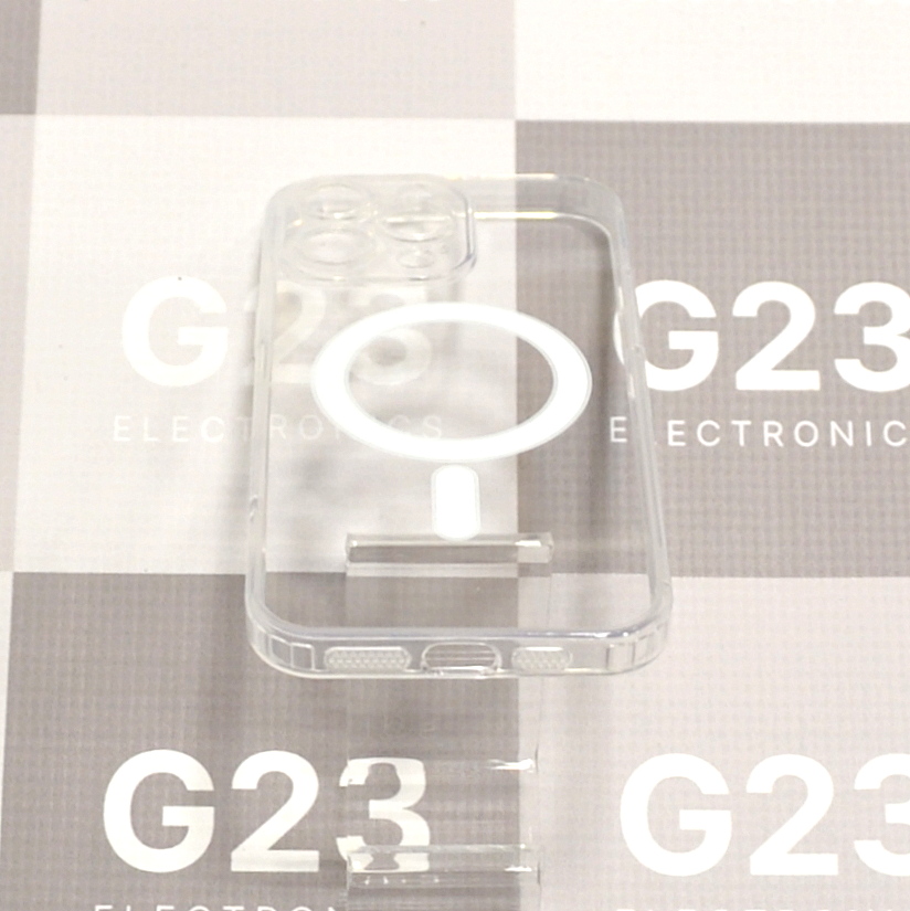 MagSafe Jelly dėklas nugarėlė su apsauga kamerai Apple iPhone 16 Pro Max telefonui skaidrus 9 MagSafe Jelly dėklo Apple iPhone 16 Pro Max apatinė briauna su išpjovomis jungčiai