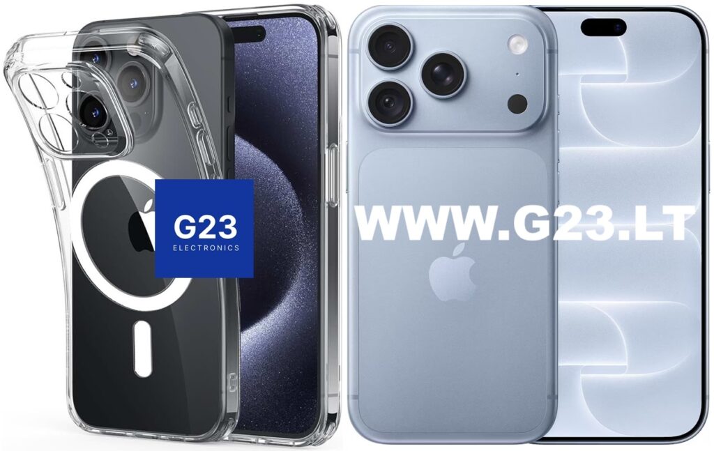 Skaidrus MagSafe Jelly dėklas su apsauga kamerai ir Apple iPhone 17 Pro telefonas