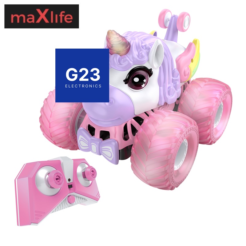 Nuotoliniu būdu valdomas vienaragis MaxLife Unicorn rožinis 8 Nuotoliniu būdu valdomas vienaragis MXRC-600 su rožiniu pulteliu vaiko rankai