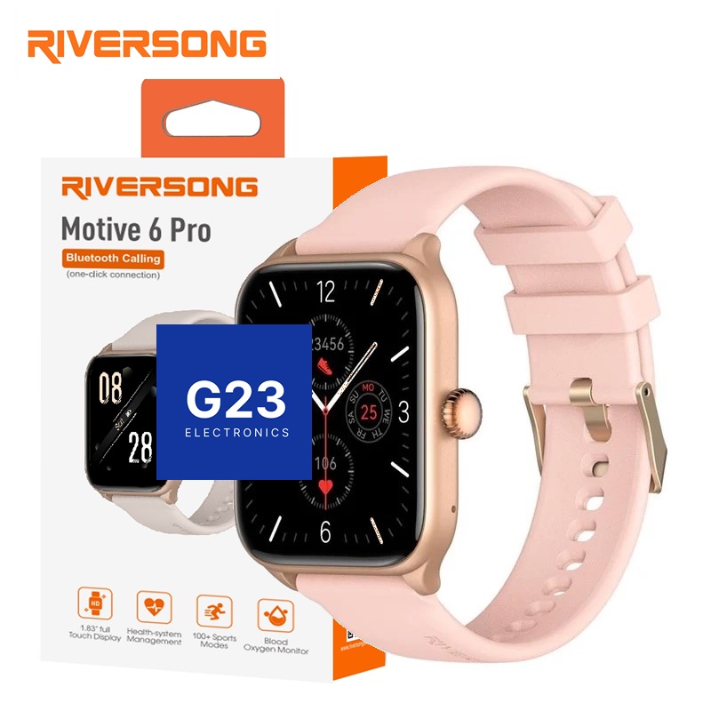Riversong Motive 6 Pro pelenų rožinis išmanusis laikrodis su dėžute