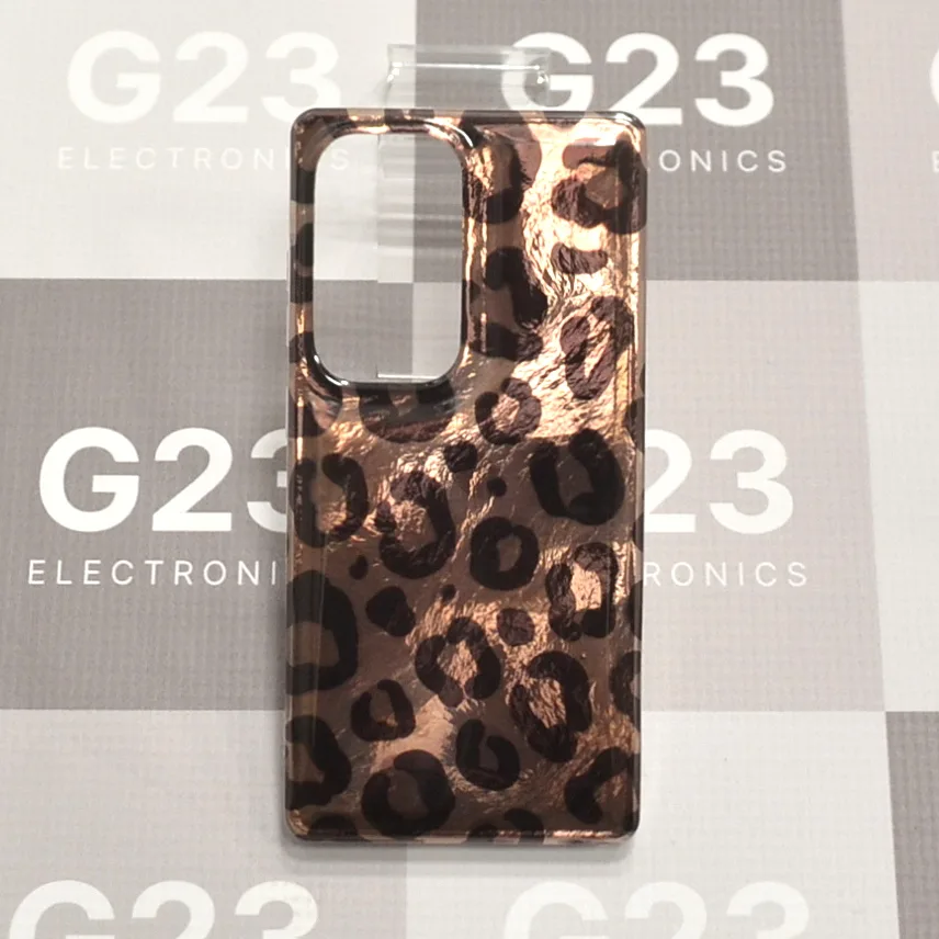 Safari Cinnamon Leopard dėklas nugarėlė Samsung Galaxy S25 Ultra 7 Cinamono ir vario atspalvio leopardo rašto dėklo nugarėlė Samsung Galaxy S25 Ultra telefonui