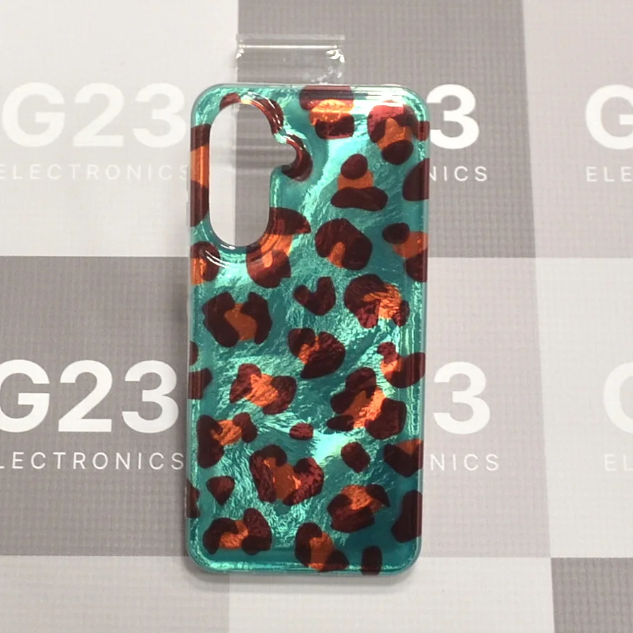 Safari Mint Leopard dėklas nugarėlė Samsung Galaxy A26 7 Mėtų žalumo nugarėlė su leopardo dėmėmis – Safari Mint Leopard dėklas Samsung Galaxy A26