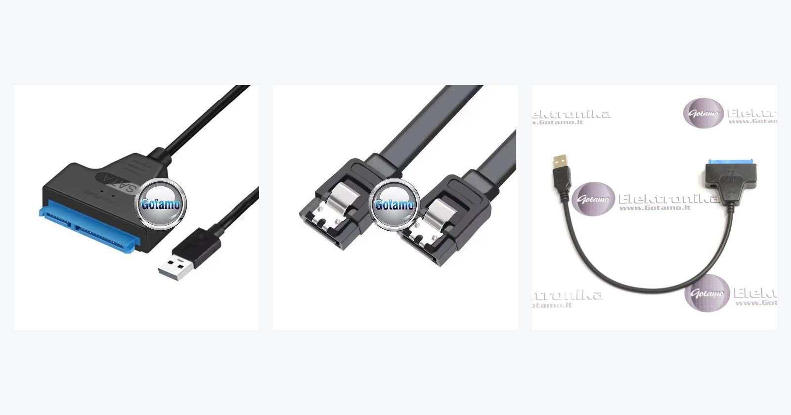 SATA laidai kietiesiems diskams ir SSD prijungti