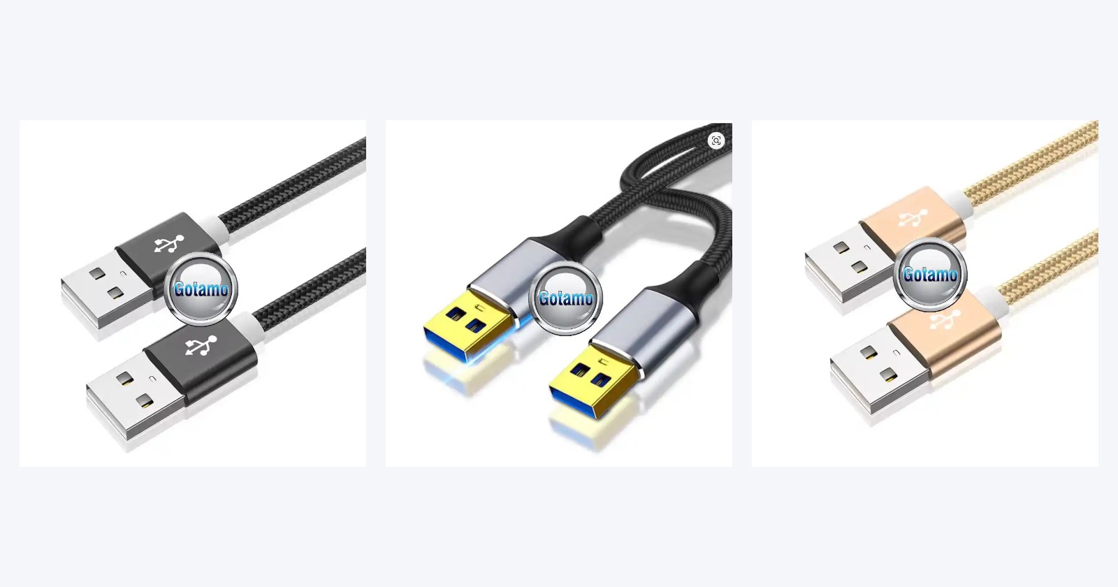 USB į USB laidai, prailginimai ir jungtys su USB-A galais