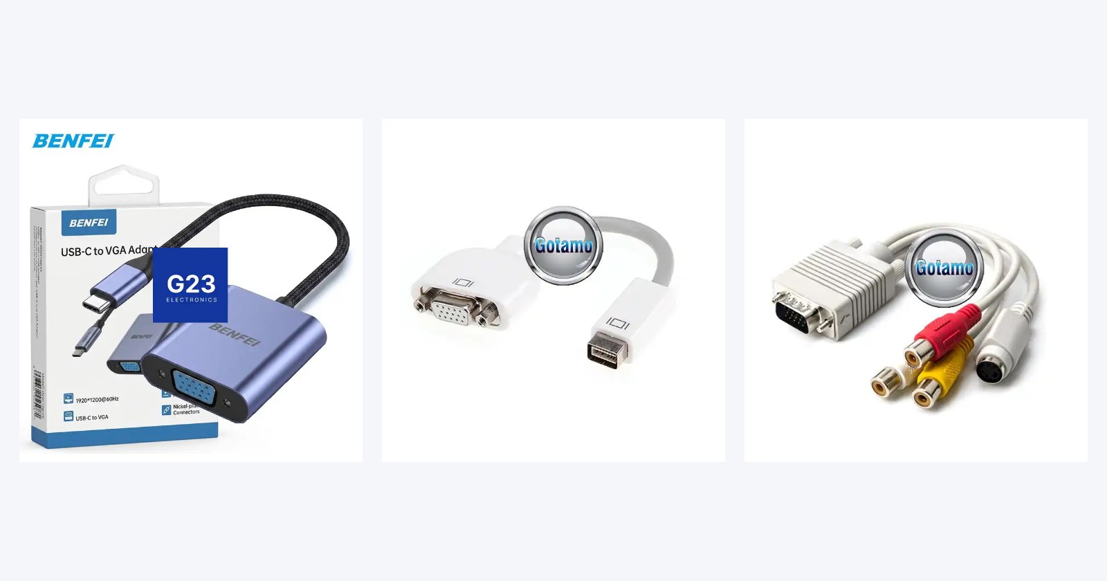 VGA laidai ir jungtys G23 Electronics asortimente