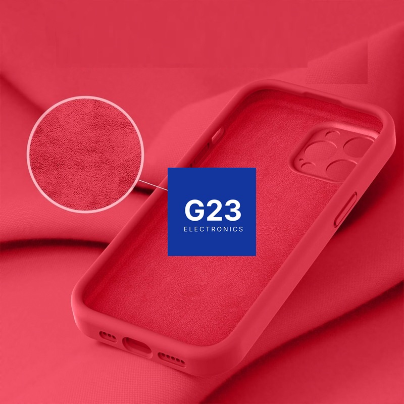 B-Soft Plus dėklas nugarėlė Samsung Galaxy A27 telefonui raudonos spalvos 6 raudonas B-Soft Plus dėklas su minkšto audinio vidumi ir kameros apsauga, detalės iš arti