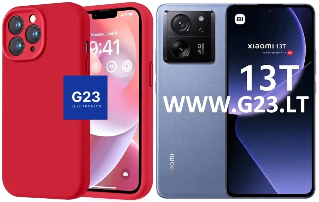 raudonas B-Soft Plus dėklas nugarėlė Xiaomi 13T ir 13T Pro telefonui