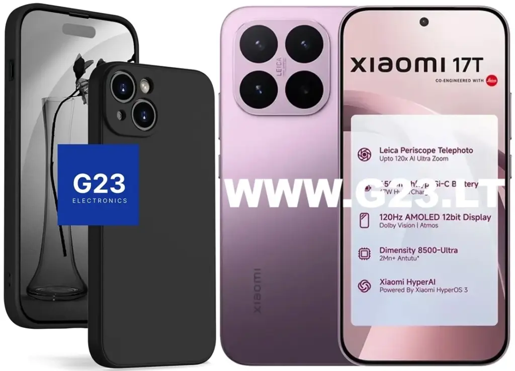 juodas B-Soft Plus dėklas nugarėlė Xiaomi 17T telefonui