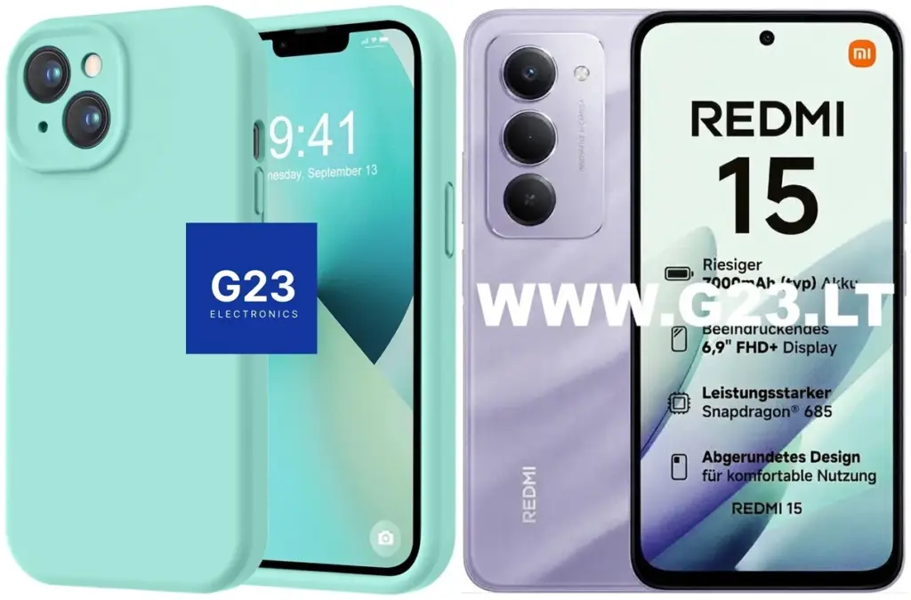 B-Soft Plus mėtinės spalvos silikoninis dėklas nugarėlė Xiaomi Redmi 15 4G EU 5G EU telefonui – katalogo nuotrauka