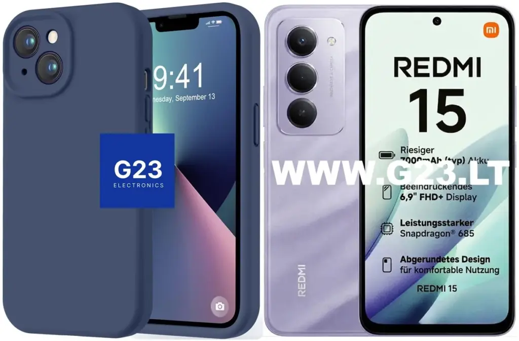 B-Soft Plus tamsiai mėlynos spalvos silikoninis dėklas nugarėlė Xiaomi Redmi 15 4G EU 5G EU telefonui – katalogo nuotrauka
