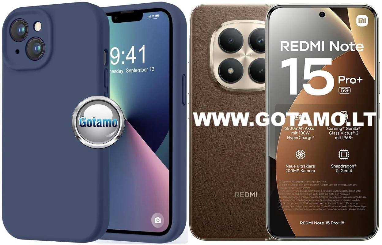 B-Soft Plus dėklas nugarėlė Xiaomi Redmi Note 15 Pro Plus 5G, Xiaomi Poco M8 Pro 5G – tamsiai mėlynas 1 Tamsiai mėlynas B-Soft Plus silikoninis dėklas Xiaomi Redmi Note 15 Pro Plus 5G ir Poco M8 Pro 5G telefonui – katalogo kolažas