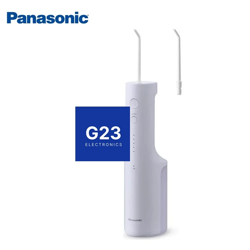 Burnos irigatorius Panasonic EW-DJ26 Series 300 su 5 slėgio lygiais ir 2 antgaliais baltos spalvos 10 Burnos irigatorius Panasonic EW-DJ26 su dviem antgaliais