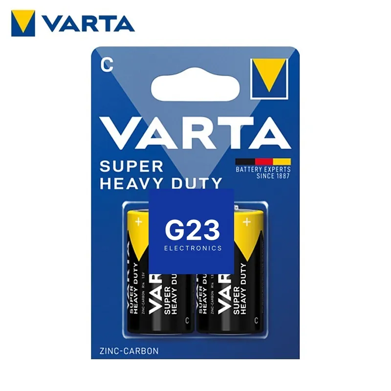 C LR14 baterija Varta Super Heavy Duty – 2 vnt. blisterio pakuotė