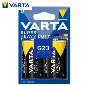 D LR20 baterija Varta Super Heavy Duty – 2 vnt. blisterio pakuotė