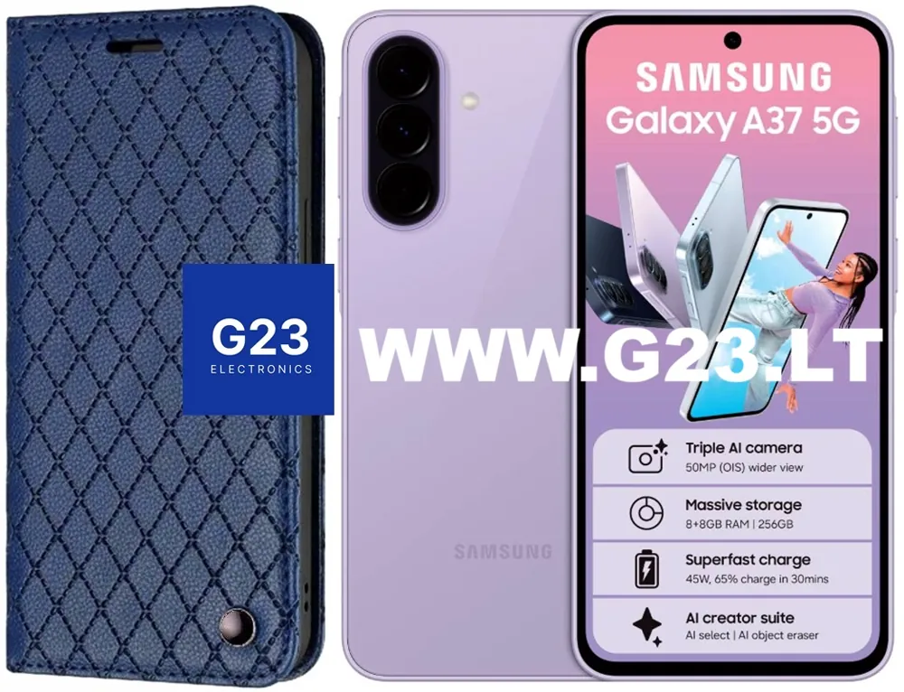 Dalton magnetinis dėklas knygelė Samsung Galaxy A36 / A37 – tamsiai mėlynos spalvos 1 Dalton magnetinis dėklas knygelė Samsung Galaxy A36 ir A37 tamsiai mėlynos spalvos – katalogo nuotrauka