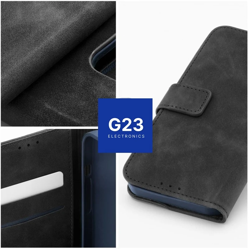 Diary-S veliūrinis dėklas Honor 600, Honor 600 Pro telefonams juodos spalvos 8 Diary-S veliūrinis dėklas-knygutė Honor 600, Honor 600 Pro juodos spalvos – eko versta oda (zomšos imitacija) iš arti