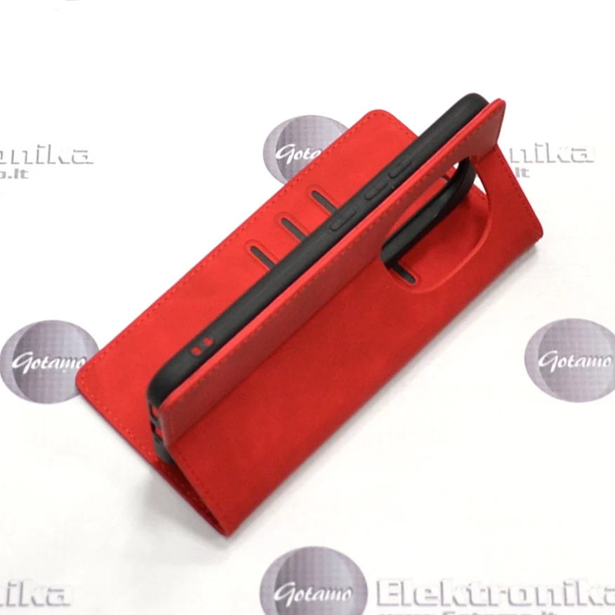Galant magnetinis dėklas knygelė Xiaomi Redmi Note 15 Pro Plus 5G, Xiaomi Poco M8 Pro 5G – raudonos spalvos 6 Galant magnetinis dėklas knygelė Xiaomi Redmi Note 15 Pro Plus 5G, Poco M8 Pro 5G raudonos spalvos – stovo funkcija, vaizdas iš šono