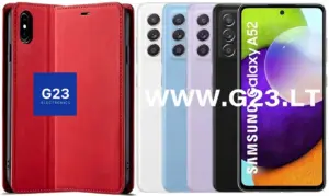 Galant magnetinis dėklas Samsung Galaxy A52 ir A52s 5G raudonos spalvos – dėklo vaizdai iš skirtingų pusių