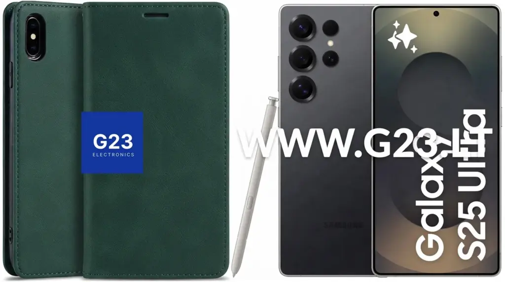 Galant magnetinis dėklas Samsung Galaxy S25 Ultra tamsiai žalios spalvos – dėklo vaizdai iš skirtingų pusių