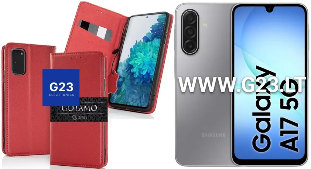 Samsung Galaxy A17 dėklas knygelė bordo spalvos – Gotamo Vintage natūralios odos dėklas