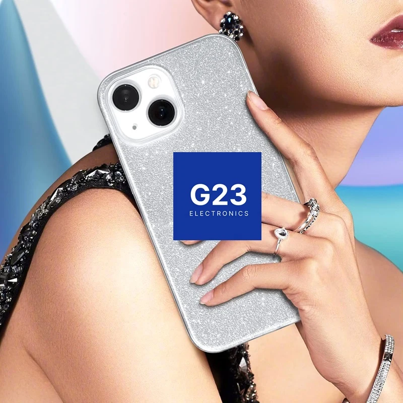 iLLumi-Neo silikoninis dėklas Samsung Galaxy A17 (5G), sidabrinis 5 Sidabrinis blizgus iLLumi-Neo dėklas telefonui – vaizdas su modeliu