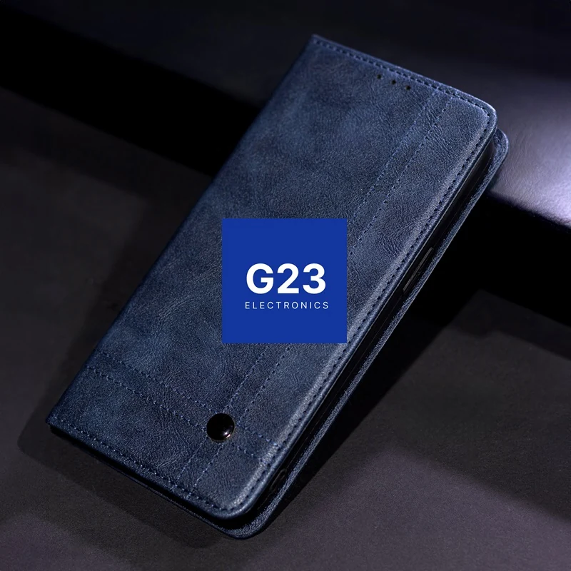 Karachi dėklas knygelė Samsung Galaxy A27 – tamsiai mėlynos spalvos 8 Tamsiai mėlynas dėklas knygelė Karachi Samsung Galaxy A27 kasdieniame naudojime