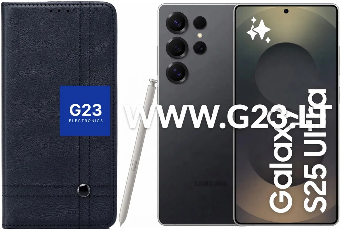 Karachi dėklas knygelė Samsung Galaxy S25 Ultra – juodos spalvos 1 Karachi dėklas knygelė Samsung Galaxy S25 Ultra juodos spalvos – dėklas ir telefonas