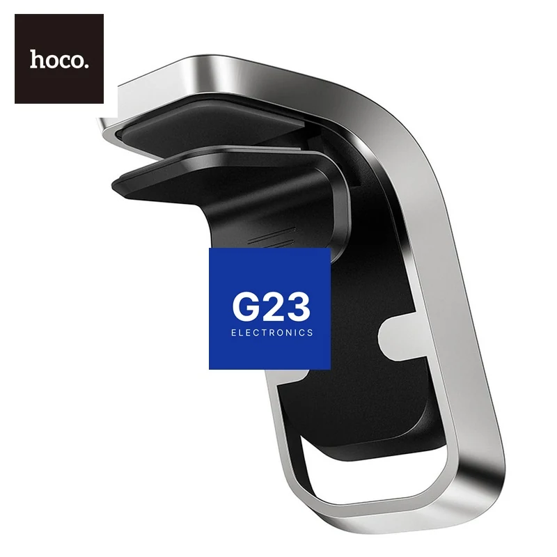 Prie grotelių tvirtinamas magnetinis auto laikiklis telefonui Hoco Duck CA74 9 Magnetinis laikiklis Hoco CA74 – grotelių spaustukas ir silikoniniai intarpai
