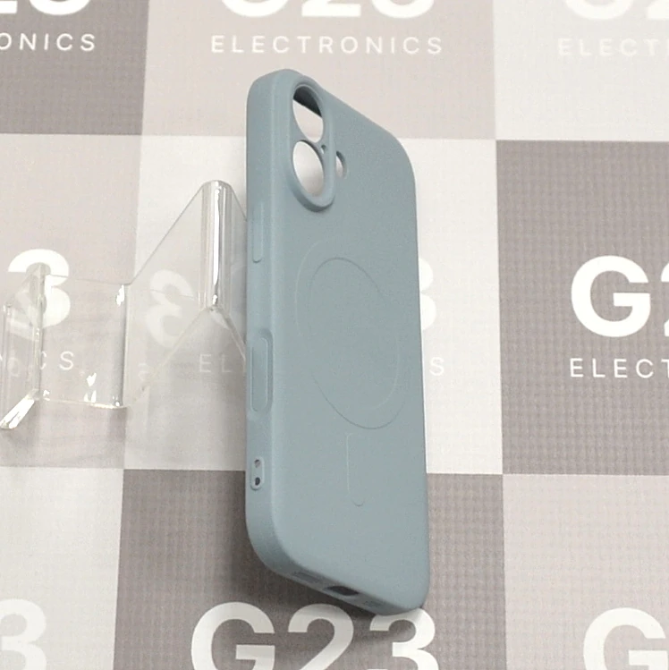 MagSafe Goospery dėklas nugarėlė Apple iPhone 17 telefonui pelenų mėlynos spalvos 9 Pelenų mėlynos Goospery MagSafe nugarėlė iš šono – mygtukų išpjovos, Apple iPhone 17
