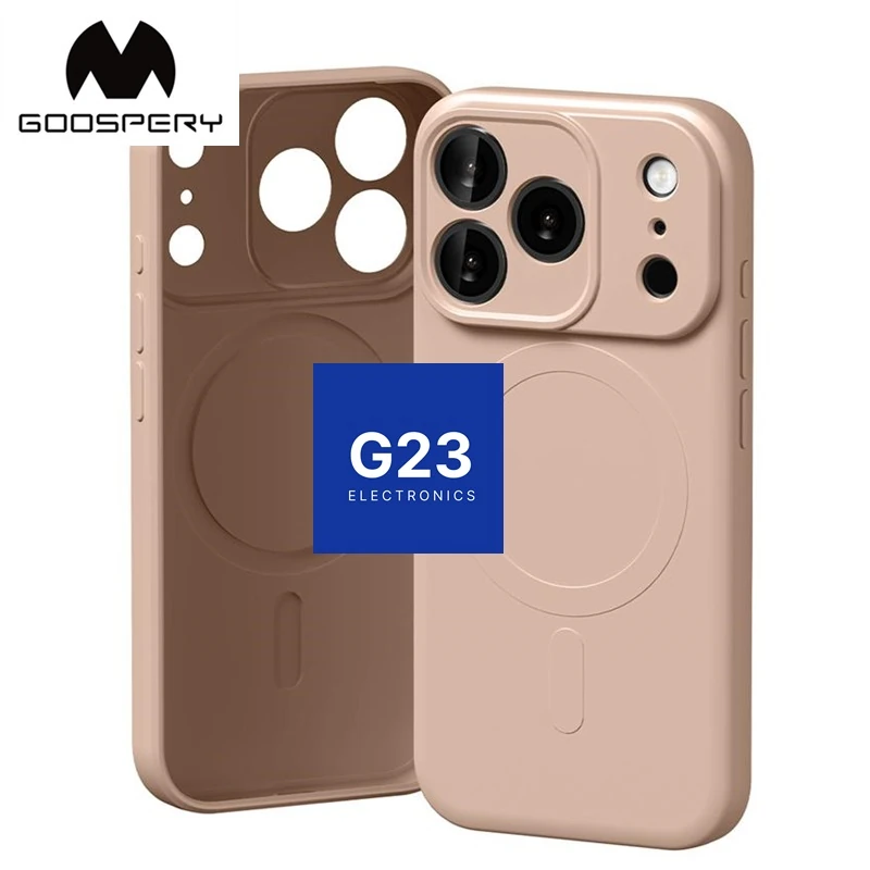 MagSafe Goospery dėklas nugarėlė Apple iPhone 17 Pro / 18 Pro telefonui rausvai smėlinės spalvos 6 Goospery MagSafe dėklas iPhone 17 Pro, rausvai smėlinės spalvos – nugarėlės ir vidaus vizualizacija