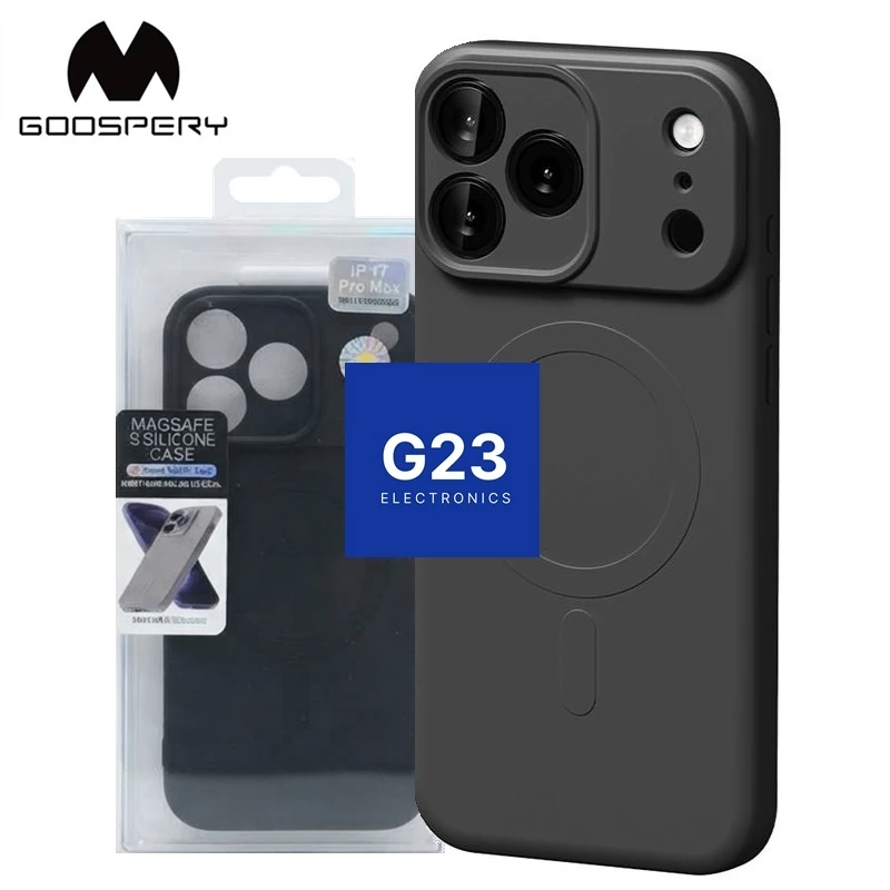 MagSafe Goospery dėklas iPhone 17 Pro Max juodos spalvos originalioje pakuotėje