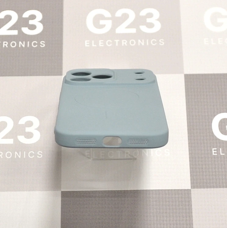 MagSafe Goospery dėklas nugarėlė Apple iPhone 17 Pro Max / 18 Pro Max telefonui pelenų mėlynos spalvos 8 Pelenų mėlyna Goospery MagSafe nugarėlės apačia su jungties ir garsiakalbio išpjovomis – iPhone 17 Pro Max