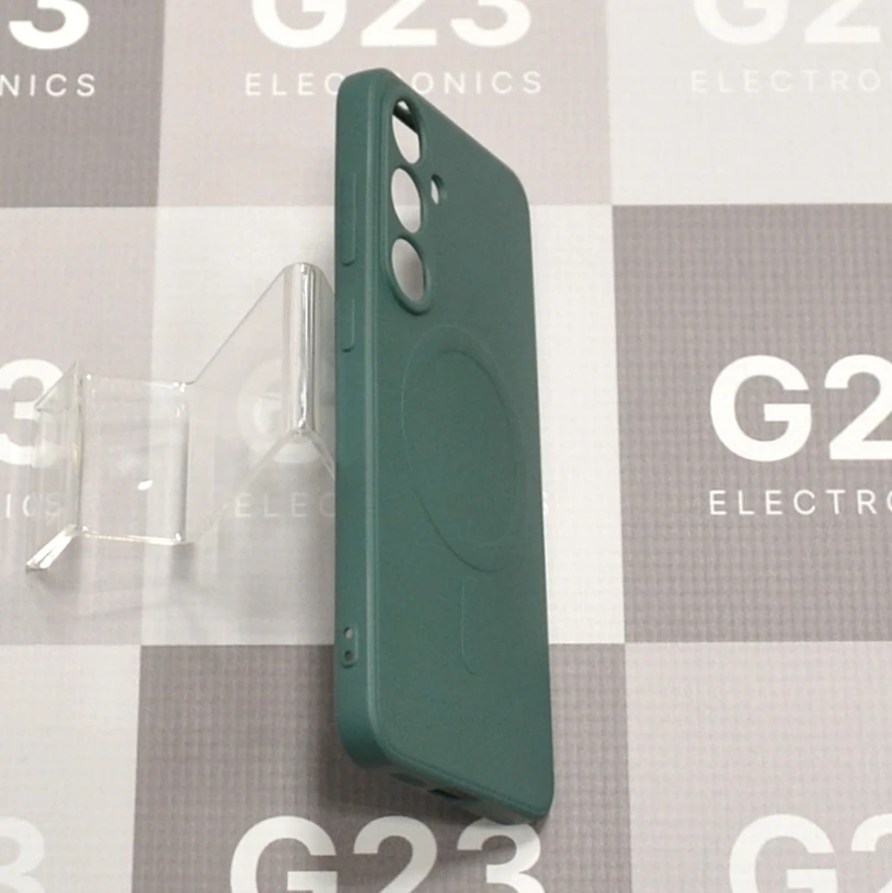 MagSafe Goospery dėklas nugarėlė Samsung Galaxy S25 Plus telefonui tamsiai žalios spalvos 6 Tamsiai žalios spalvos Goospery MagSafe dėklas Samsung Galaxy S25 Plus iš šono – mygtukų užsegimai