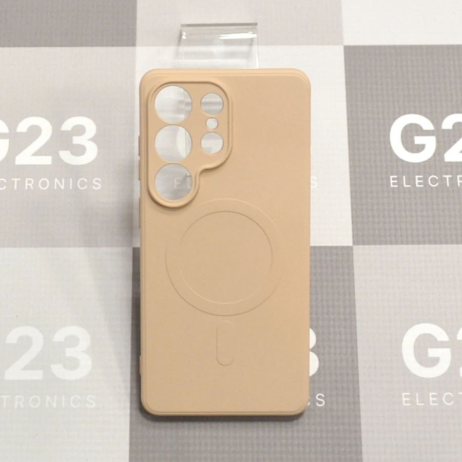 MagSafe Goospery dėklas nugarėlė Samsung Galaxy S26 Ultra telefonui rausvai smėlinės spalvos 8 MagSafe Goospery dėklas Samsung Galaxy S26 Ultra rausvai smėlinės – matinė nugarėlė su MagSafe žiedu ir atskiromis kameros skylutėmis
