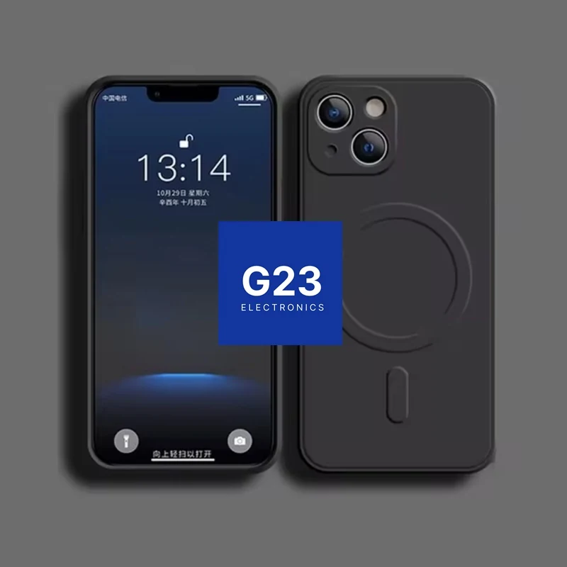 MagSafe Matte Plus dėklas nugarėlė Samsung Galaxy A26 telefonui juodos spalvos 6 MagSafe Matte Plus dėklo su magnetų žiedu dizaino pavyzdys juodos spalvos