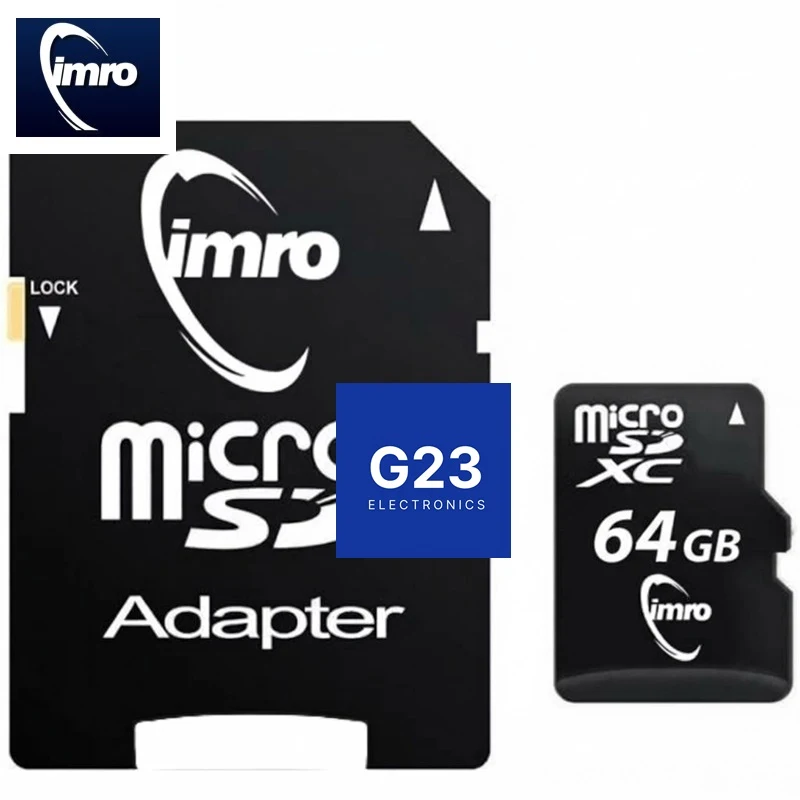 Atminties kortelė Micro SD 64GB 10 klasės su SD adapteriu IMRO 6 Atminties kortelė Micro SD 64GB IMRO ir SD adapteris