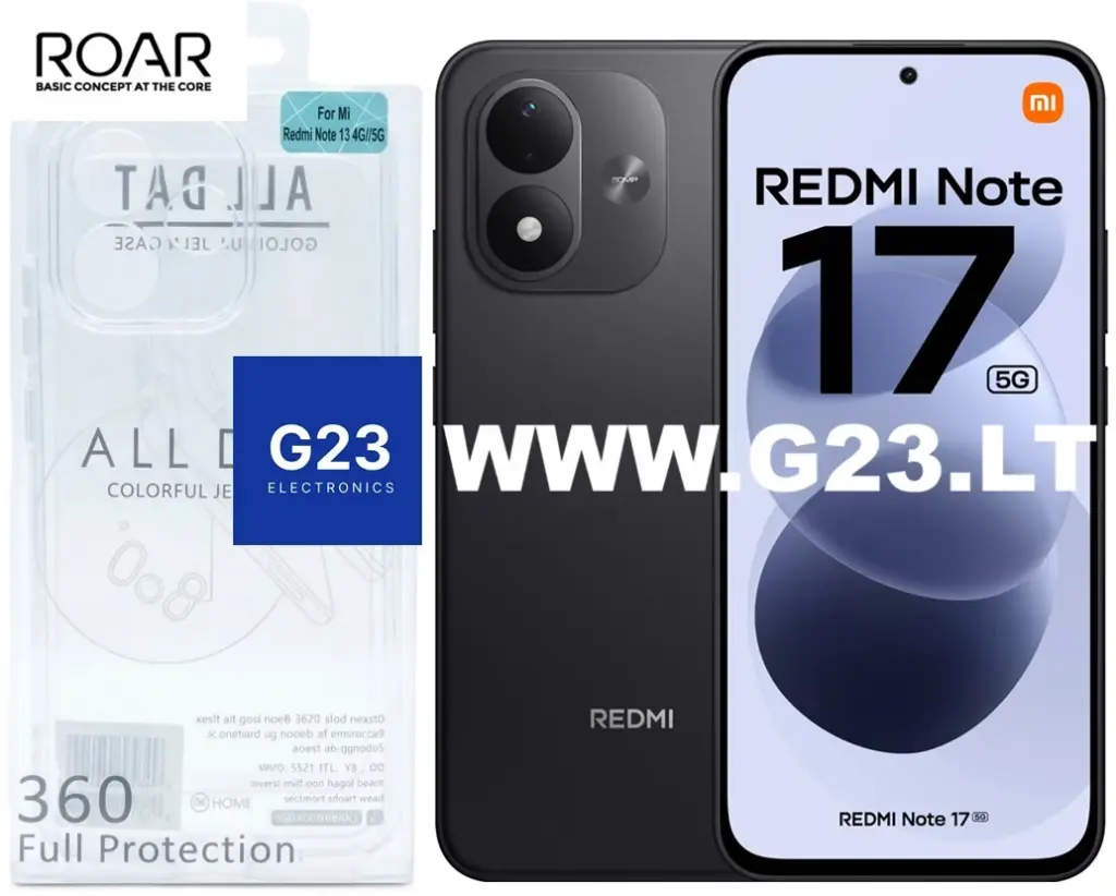 Roar Jelly skaidri nugarėlė Redmi Note 17 originalioje pakuotėje