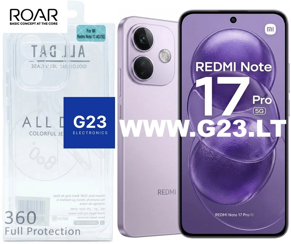 Roar Jelly skaidri nugarėlė Redmi Note 17 Pro 5G originalioje pakuotėje