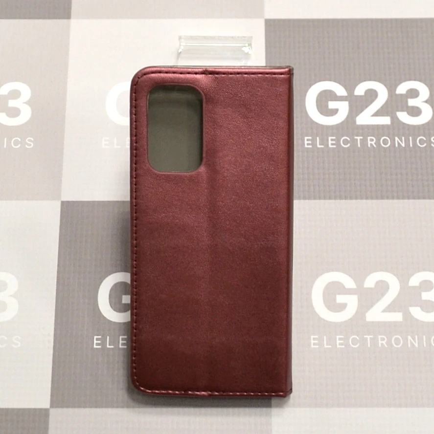 Re-Cap magnetinis dėklas Samsung Galaxy A53 5G telefonui bordo spalvos 9 Re-Cap dėklo knygelės Samsung Galaxy A53 5G nugarėlė su bendra kameros anga